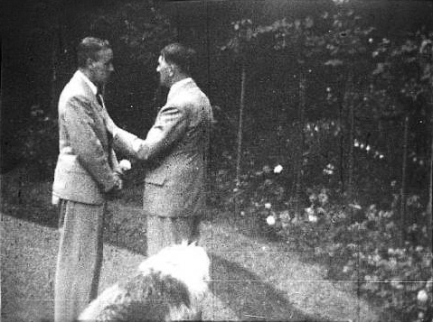 Adolf Hitler in conversation with Wieland Wagner at the villa Wahnfried in Bayreuth